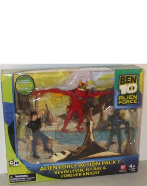 Ben 10 Alien Force 4 Inch Exclusive Action Figure 3 Pack Action Pack 1 (Kevin Levin, Jet Ray and Forever Knight) 41qShd943IL Ben 10 Alien Force 4 Inch Exclusive Action Figure 3 Pack Action Pack 1 (Kevin Levin, Jet Ray and Forever Knight)