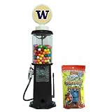 Washington Huskies NCAA Black Retro Gas Pump Gumball Machine