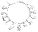 Silver 13 Charm Round Belcher 7"  Bracelet