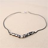 Urban Boundaries - Urban Boundaries Wood & Metal "Art on a String 4" Necklace (18", Metal Closure)