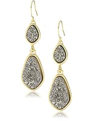 Marcia Moran "Illume" 18k Gold-Plated Titanium Double Organic Shape Earrings