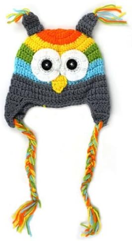 NEW Infant Crochet Owl Hat (Gray)