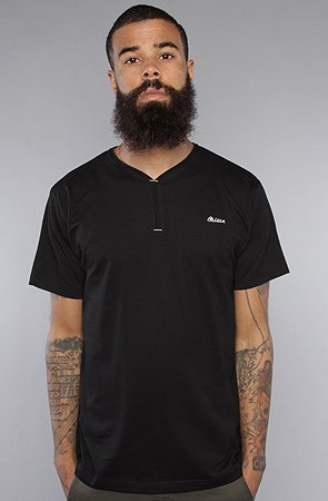 ORISUE The Tanner V-Neck Tee in Black,Tops for Men, Medium,Black