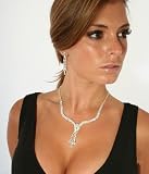 Dazzling Rhinestone Necklace Includes Matching Earring Set