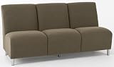 3 Seat Armless Sofa in Standard Fabric or Vinyl