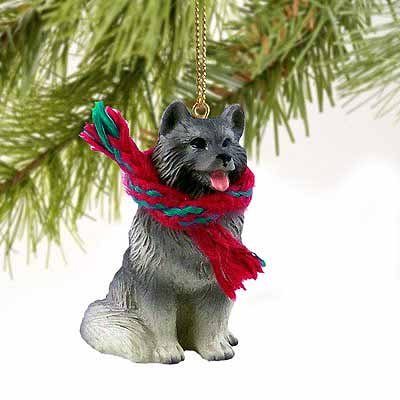 Keeshond Miniature Dog Ornament