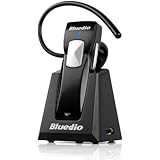 Bluedio 99A Bluetooth stereo headset Multipoint pairing Real stereo music streaming Portable charging Dock wireless headset (Noble Black)