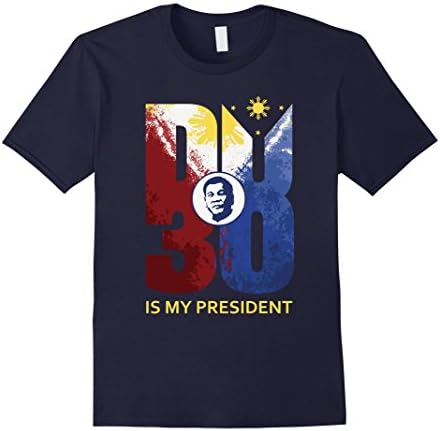 Men's DU30 is my president T-Shirt - Duterte for president Medium Navy