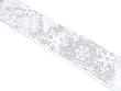 Christmas Traditions White Snowflake Print Wired Ribbon 2.5" x 60 yds