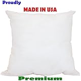 Mybecca - 12 X 12 Sham Stuffer Square Hypoallergenic Pillow Form Insert Polyester, Standard / White