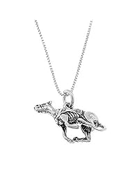 Sterling Silver Three Dimensional Racing Greyhound Necklace