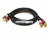 Premium Gold 2-RCA Red / White Audio Cable 0.9M / 3ft - Wired--up