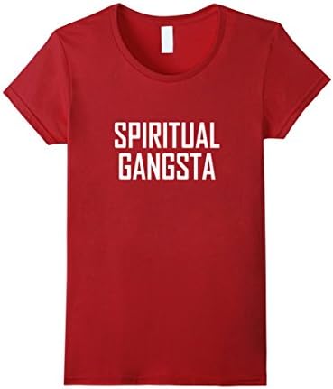 Women's Spiritual Gangsta Gangster Yoga Workout - T Shirt Medium Cranberry