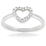 14k Choice of White or Yellow Gold Diamond Heart Ring (1/8 cttw, H-I Color, I1 Clarity)