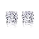 14k White Gold, Round, Diamond Stud Earrings (1/3 cttw, I-J Color, I1-I-2 Clarity)