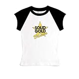 Solid Gold - Distressed Logo Ladies Fitted T-Shirt
