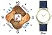 Black & White Hands and Forearms Interlocking - Yes We Can No.1 - President Barack Obama Commemorative - WATCHBUDDY&reg; DELUXE TWO-TONE THEME WATCH - Arabic Numbers - Blue Leather Strap-Size-Children's Size-Small ( Boy's Size & Girl's Size )