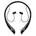 Bluetooth Headphones, V4.0 Wireless Neckband Noise Reducing Headset, Handsfree Stereo Earphones with Microphone Magnetic Holders for Smartphones Sweatproof Earbuds for Sports Running (Black)
