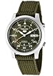 Men's Seiko 5 Automatic Green Dial Green Fabric