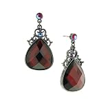 Mysterious Glam Red Drop Earrings