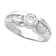 14K White Gold Diamond Engagement Ring - 1.05 Ct.