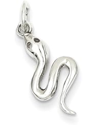 14k Yellow or White Gold Solid Polished Snake Charm