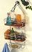 TEAK wood hanging SHOWER CADDY bath organizer shelf NEW