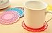 ONOR-Tech Set of 6 Lovely Cute Sweet Semitransparent Lace Cup Mat Silicone Rubber Coaster for Wine, Glass, Tea