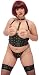 Cupless Leather Bustier-diva: One Size-(plus Size 1x-2x)