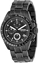 Fossil Fossil Men's Stainless Steel Chronograph Black Dial Watch with Black Dial