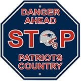 New England Patriots Stop Sign