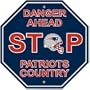 New England Patriots Stop Sign