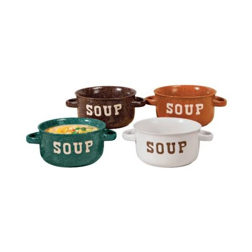 WalterDrake Stoneware Soup Bowls With Handles - Set Of 4