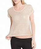 G2 Chic Beige Knitted/Jersey Hi Lo Top(TOP-CAS,BEG-S)