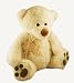 SOFT TOY - Sitting Cub Bear (with Fish), Cream [This charming, fluffy cub bear with a...