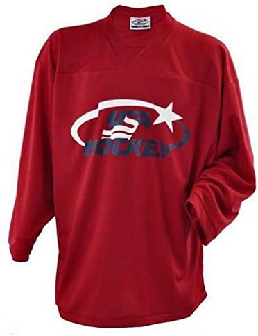 USA Hockey Youth Practice Ice Hockey Jersey Mid-Weight Black, Navy, Red or White