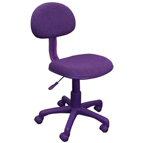 Click here to buy Children's Kid's Fabric Ergonomic Task Computer Chair, Purple by Everlast Furniture.