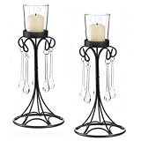 12 Wedding Jewelled Teardrop Votive Centerpieces 9 1 2 Tall by 