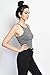 TheMogan Junior's Spaghetti Strap Microfiber Seamless Deep V-Neck Crop Cami Tank Top