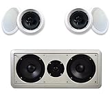 4-6.5" Acoustic Audio Home Surround Sound Speakers w/6.5" Center Channel