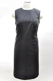 Calvin Klein Black/stone Stripe Crew Neck Sleeveless Dress