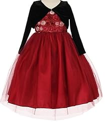 Girls Two-Toned Sleeveless Tank Taffeta/Tulle/Velvet Embroidered Illusion  Dress