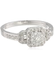 Sterling Silver Cluster Octagon Diamond Ring (1/4 Cttw, H-I Color, I2 Clarity)