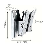 Barkan Tilt Elegant LCD/Plasma Wall Mount - 12 to 37 Screens, Silver