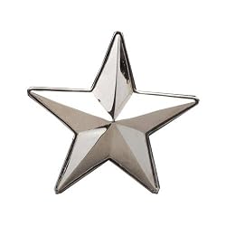 Silver Star "Big Star" Chrome Metal Belt Buckle