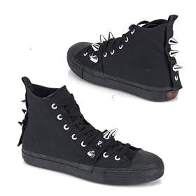 DEVIANT-104 MENS Canvas High Top Chuck Taylor Converse Style Shoes Rocker Studded Sneaker... by Unknown