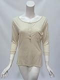 IMAGE OF Haute Hippie Nude womens oatmeal 3/4 sleeve pocket jersey top S