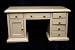 Miniature White Painted Wood Desk Dollhouse Miniature