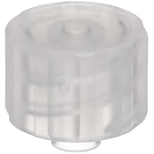 Value Plastics LP4-6 Natural Polypropylene Tube Fitting, Male Luer Integral Lock Ring Cap, Closed at Grip (Pack of 25)