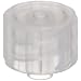 Value Plastics LP4-6 Natural Polypropylene Tube Fitting, Male Luer Integral Lock Ring Cap, Closed at Grip (Pack of 25)